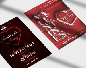 tothelo valentine's day party poster design portfolio